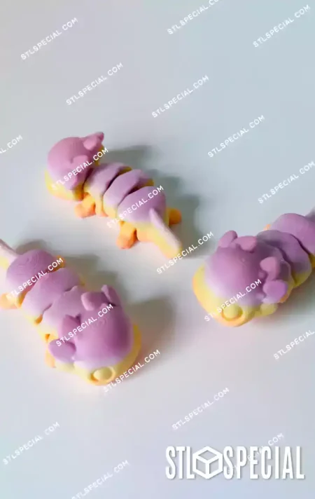 Baby Axolotl Adorable Flexi STL and 3MF