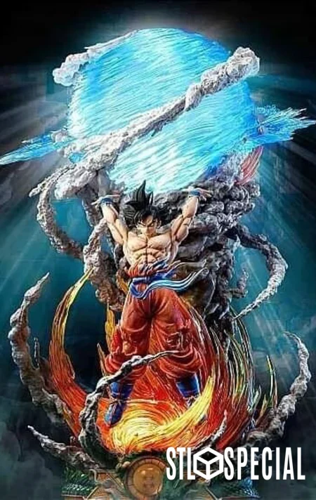 Genkidama Goku 3D Print STL Files – Goku’s Iconic Spirit Bomb Pose