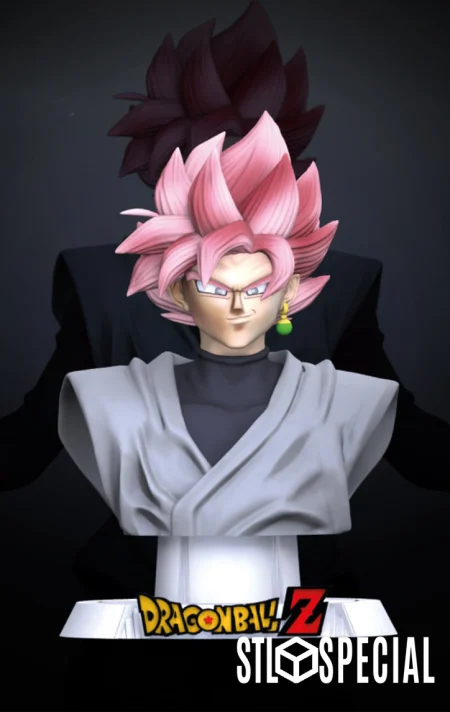 Goku Black Bust 3D Print STL Files – 9.3 cm – Stunning Detail and Menacing Presence