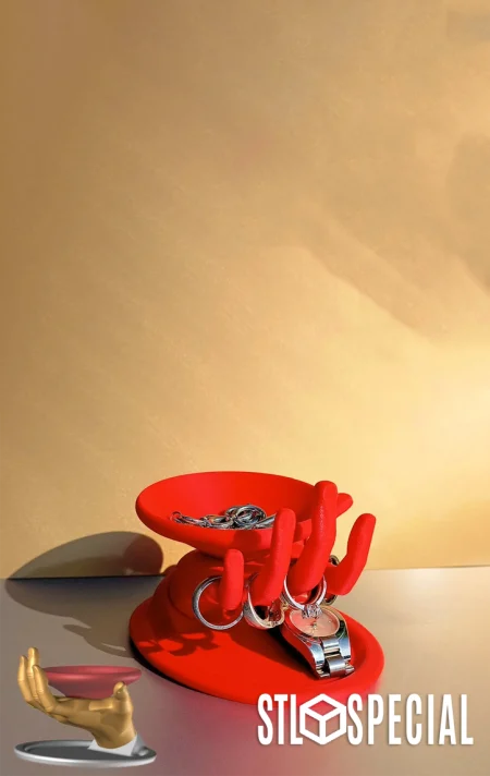 Hand with Tray Jewelry Holder 3D Print STL Files – A Stylish & Functional Jewelry Organizer