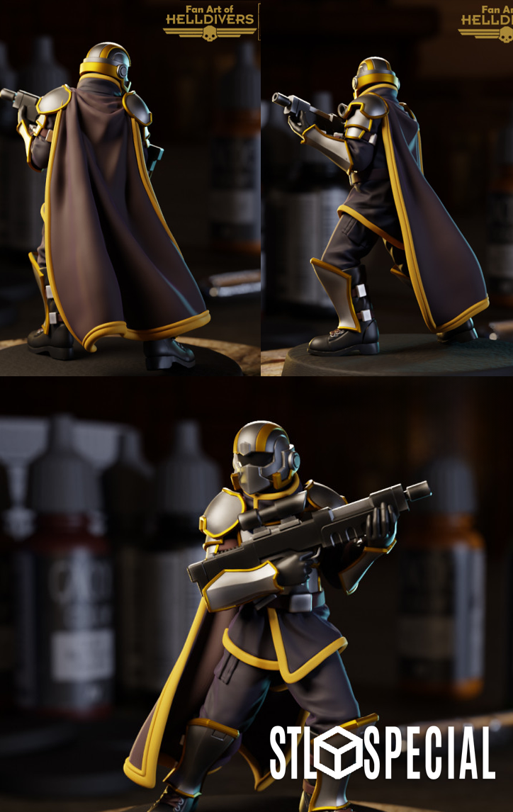 Helldivers Miniature Set 4 Dynamic Poses with Supports STL