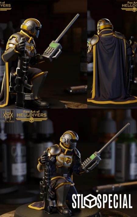 Helldivers Miniature Set 4 Dynamic Poses with Supports STL