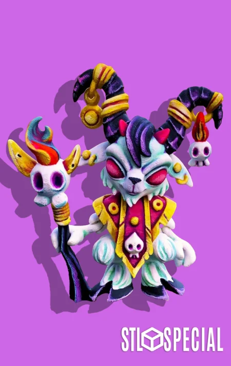 Hellspawn Goat Articulated Flexi STL & 3MF