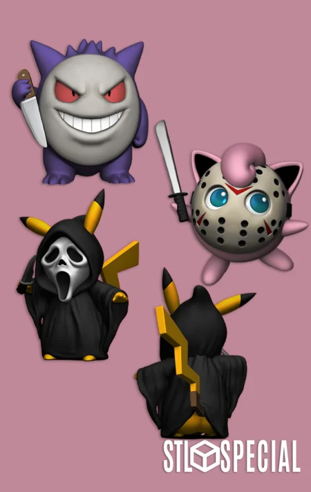 Pokemon Horror Icons 3D Model STL Files