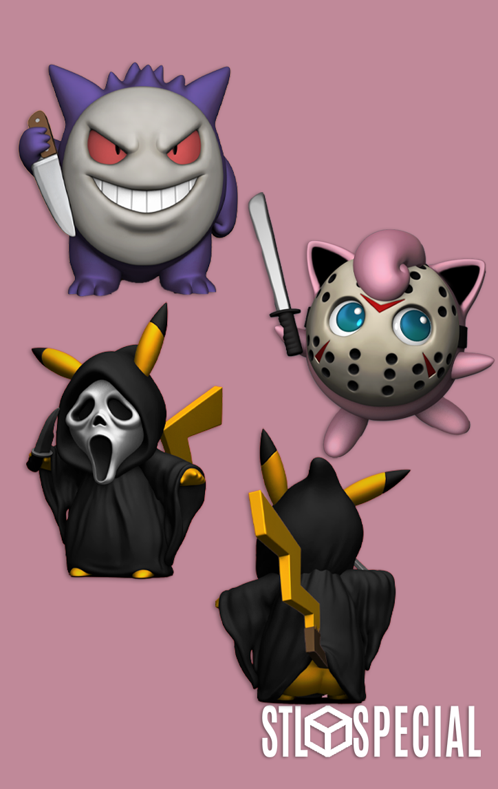 Pokemon Horror Icons 3D Model STL Files