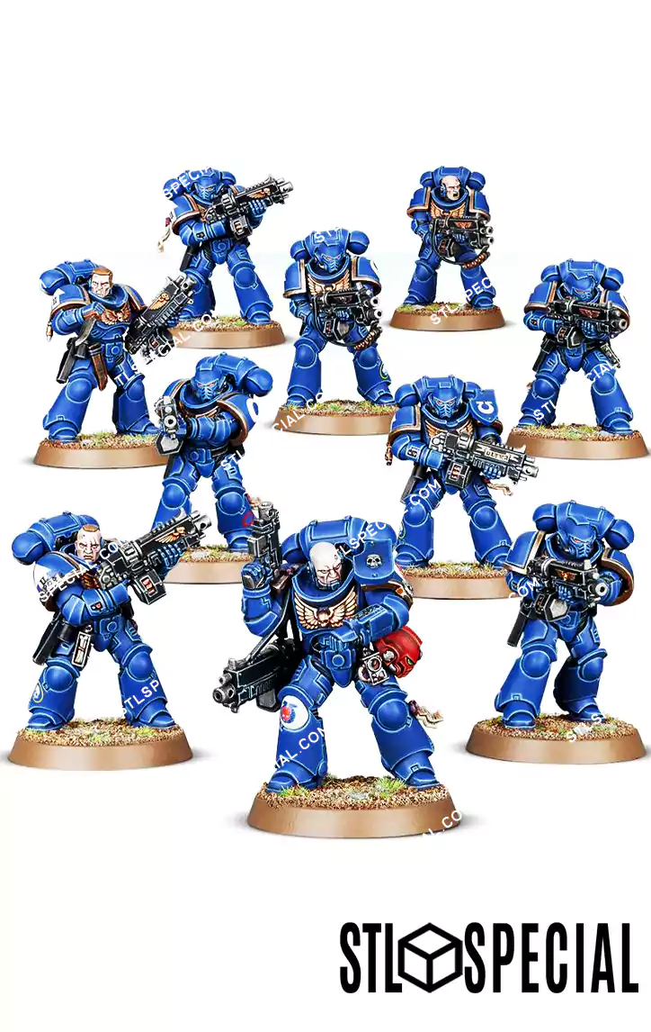 Intercessors Squad STL 3D Model
