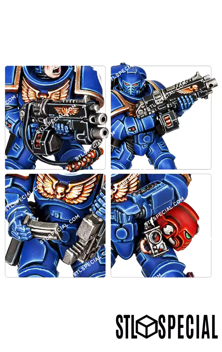 Intercessors Squad STL 3D Model