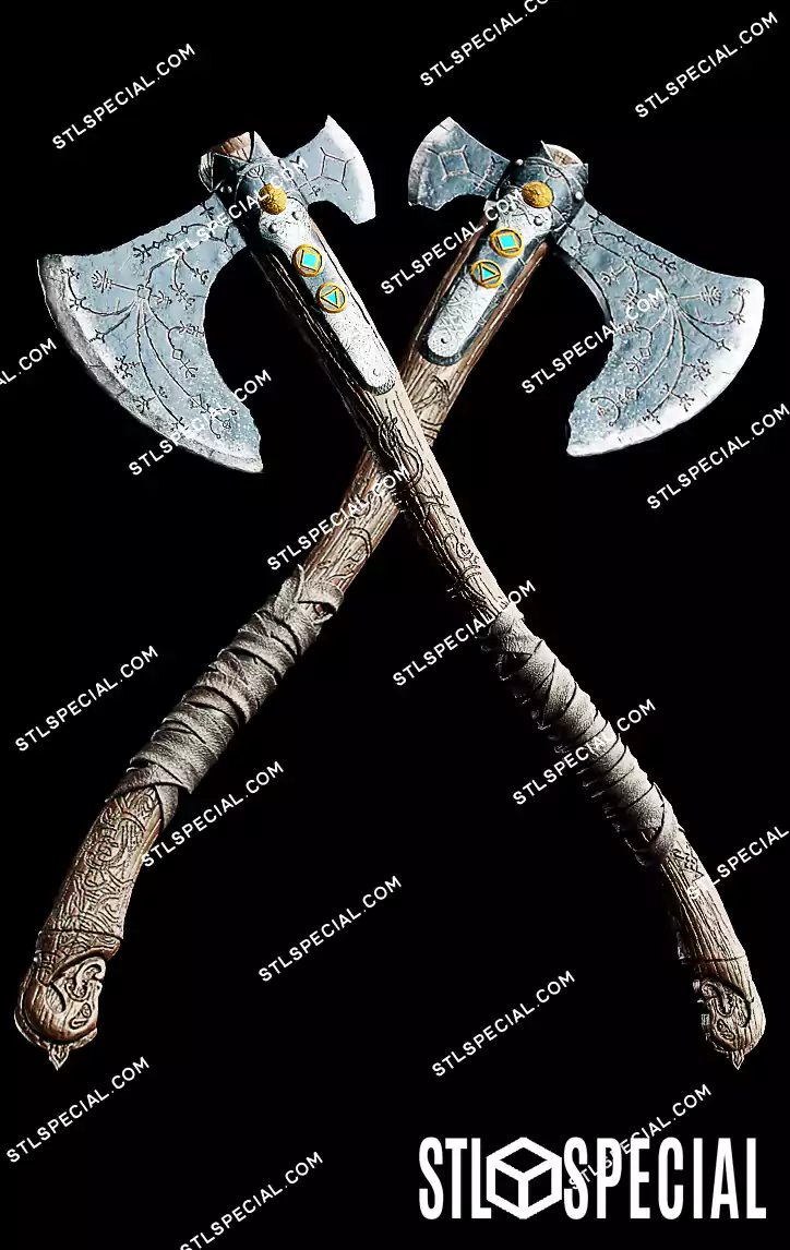 Kratos Leviathan Axe STL 3D Model