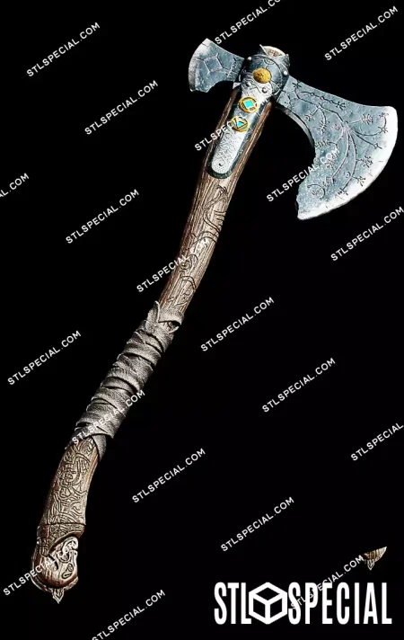 Kratos Leviathan Axe STL 3D Model