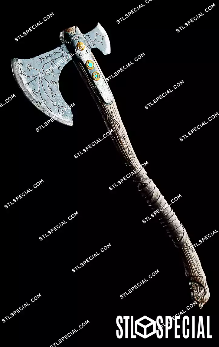 Kratos Leviathan Axe STL 3D Model