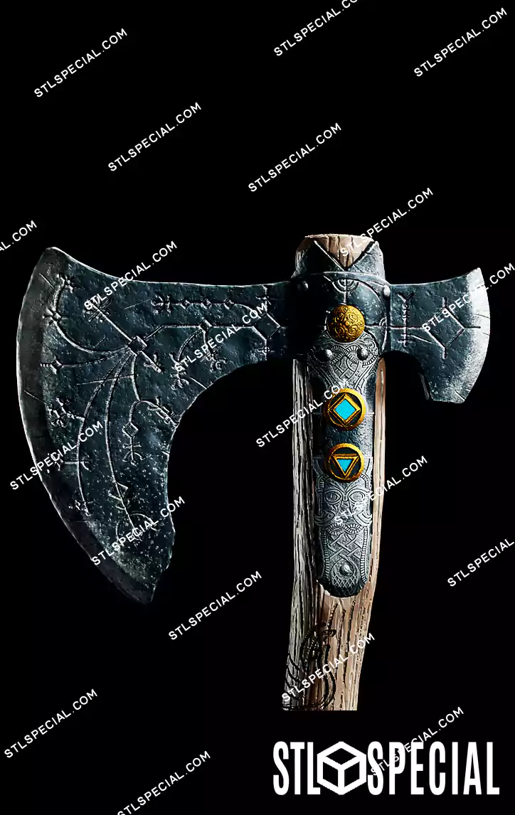 Kratos Leviathan Axe STL 3D Model