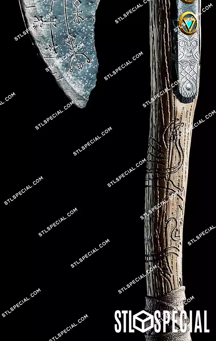 Kratos Leviathan Axe STL 3D Model