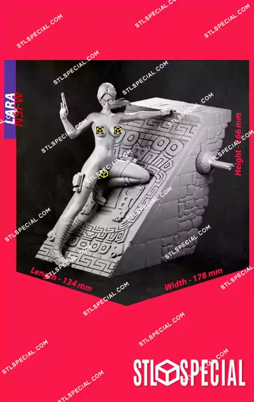 Lara Croft V5 STL 3D Model