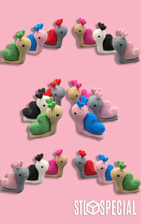 Knitted Love Snail - STL & 3MF