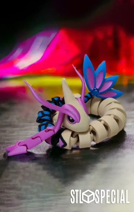 Milotic Articulated Flexi Toy 3D Model (STL)
