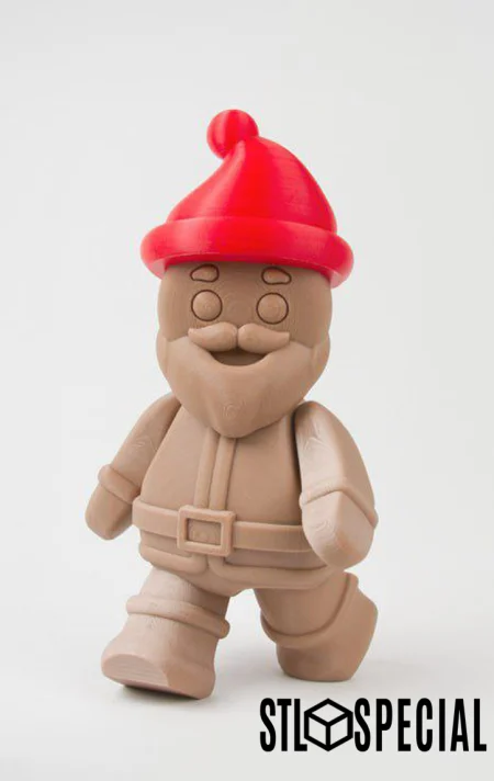 Movable Gingerbread Santa Claus 3D Print STL Files – Bring Holiday Cheer to Life with This Fun Interactive Model