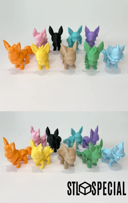 Pokemon Flexi Eeveelution STL Pack