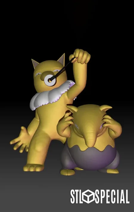 Drowzee and Hypno Pokemon Evolution Set - 3D Model STL Files