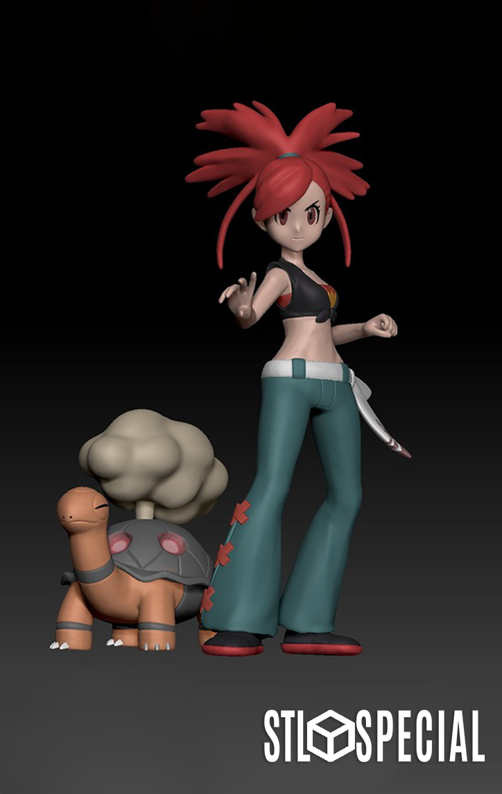 Pokemon Flannery and Torkoal STL Model