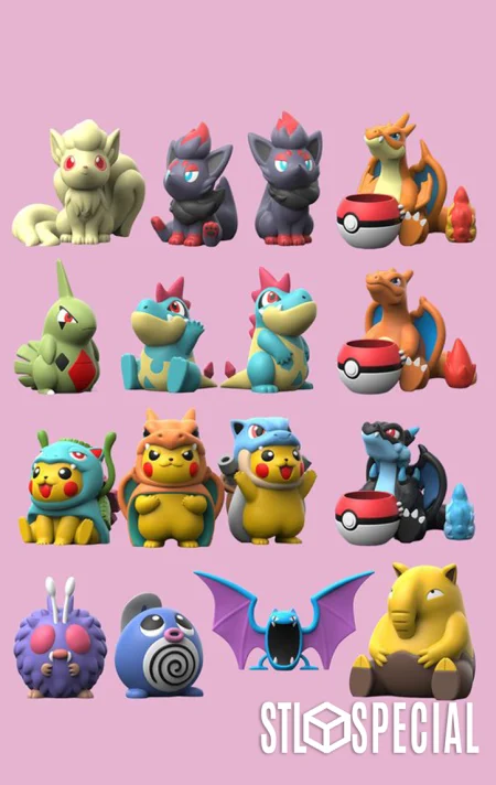 Pokemon Mini Collectibles STL & 3MF Pack