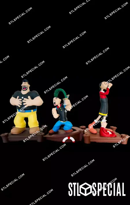 Popeye Pack STL Files 3D Model
