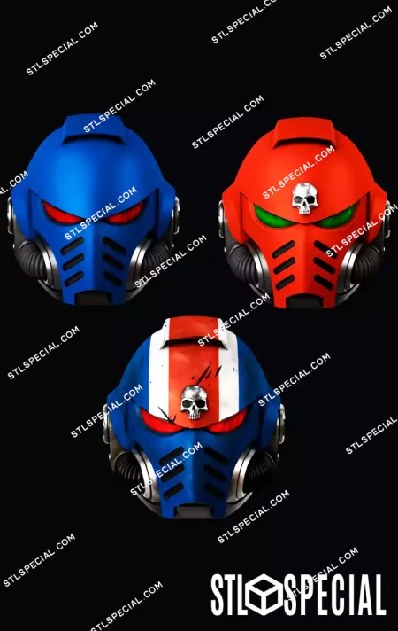 Primaris Hellblaster Helmet STL 3D Model