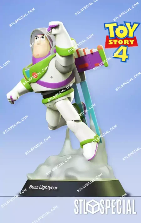 Buzz Lightyear Flying STL 3D Model