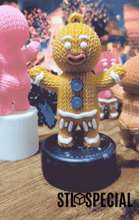 Cool Knitted Gingerbread Man 3D Print STL Files
