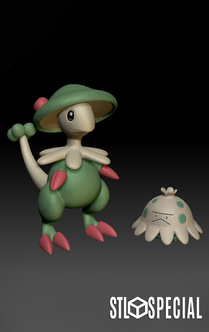 Shroomish and Breloom Pokemon STL Bundle