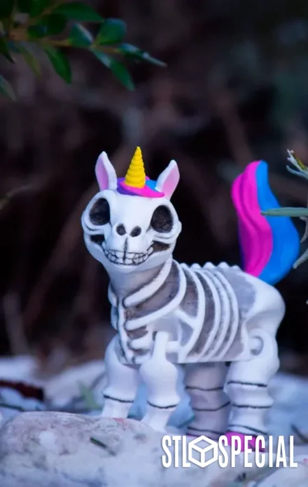 Skeleton Unicorn – Articulated Flexi Toy STL