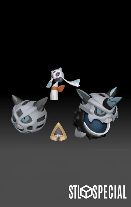 Snorunt Evolution Line STL Bundle - Snorunt, Glalie, Mega Glalie, and Froslass