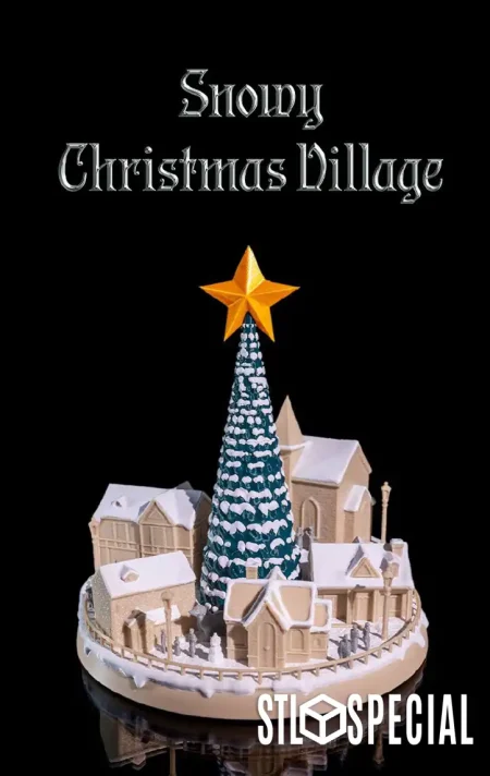 Snowy Christmas Village - STL 3D print files
