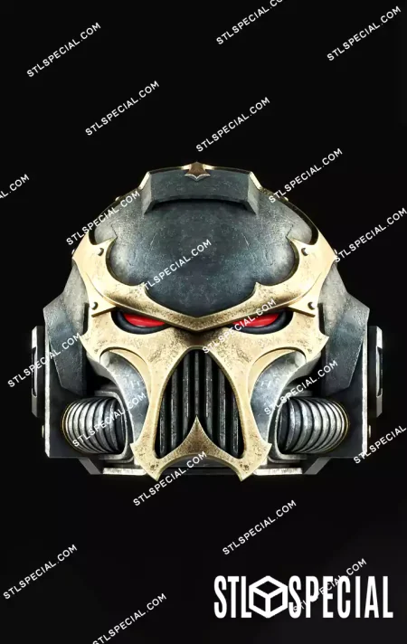 Space Marine 2 Black Legion Helmet STL & 3MF