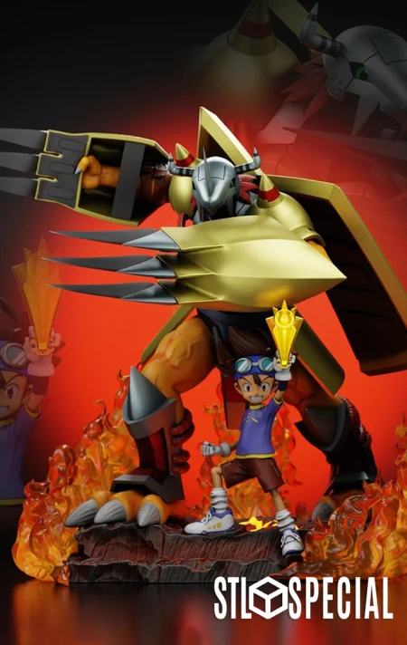 Tai and WarGreymon 3D Print STL Files