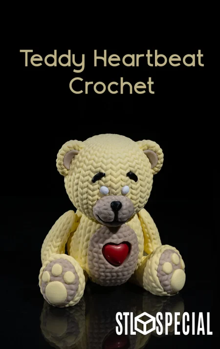 Teddy Heartbeat Crochet - STL & 3MF