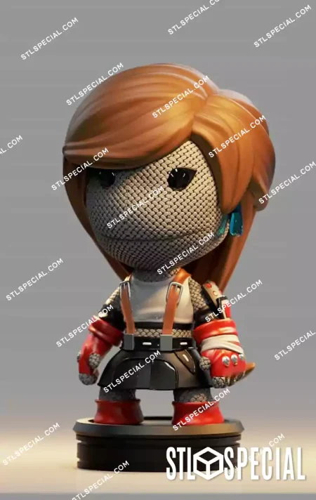 Tifa Lockhart Little Big Planet Style STL 3D Model