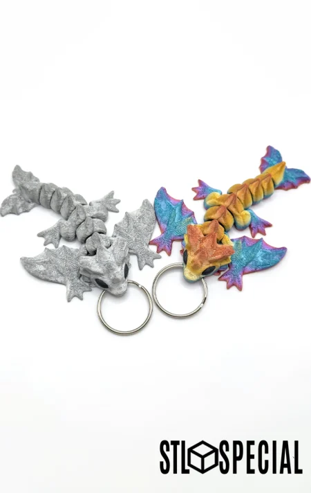 Tiny Wyvern Keychain Articulated Flexi Toy STL