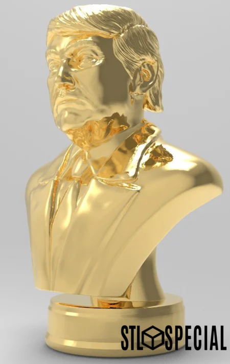 Trump Bust Gold 3D Print STL Files