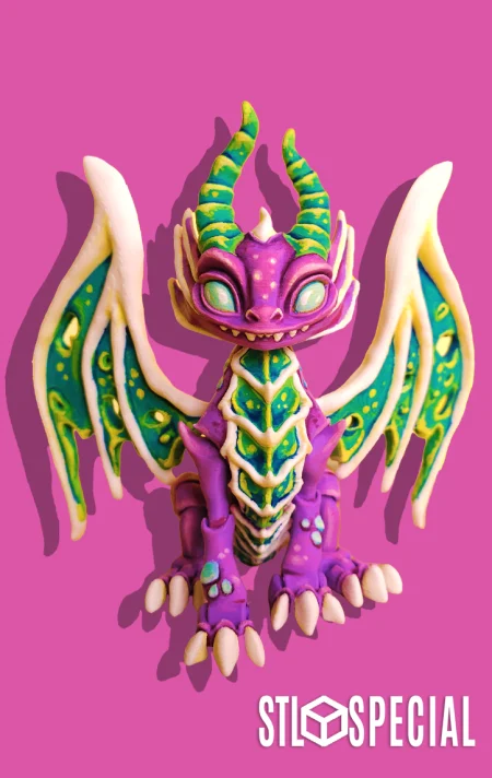Twisty Dragon Articulated Flexi Figure (STL & 3MF)