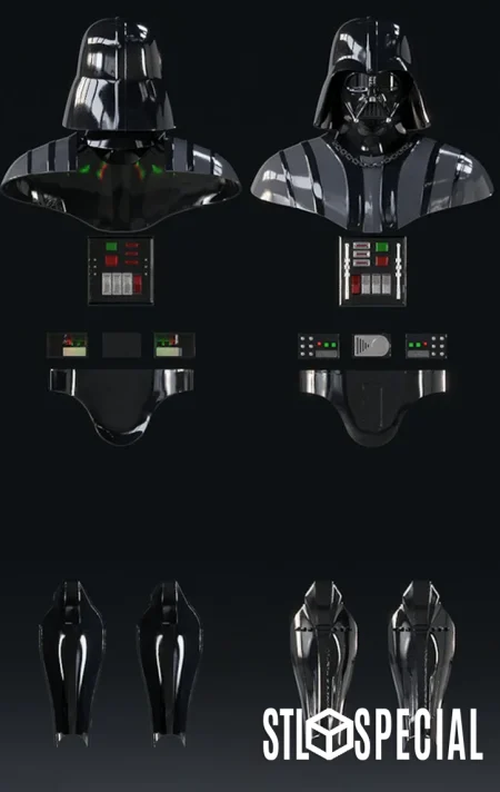 Darth Vader Helmet and Body Armor Suit STL Model