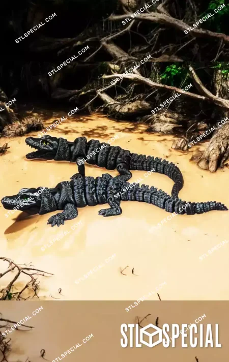 Articulated Alligator STL 3D Model