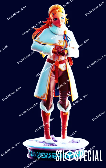 Princess Zelda Winter Clothes STL 3D Model