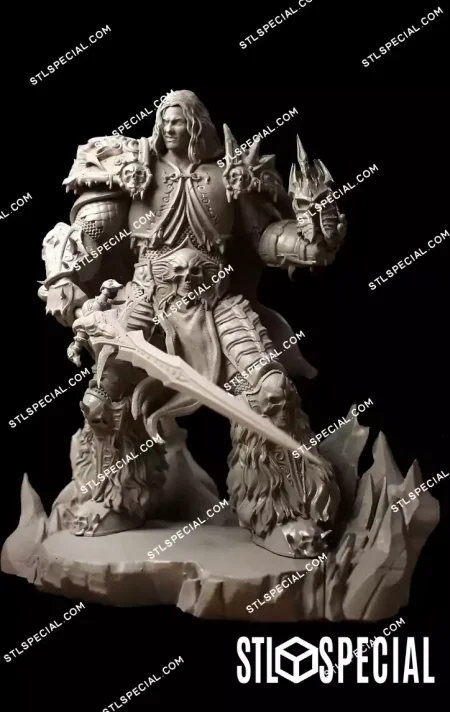 Arthas Menethil The Lich King STL 3D Model