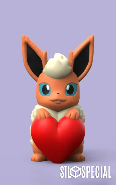 Pokemon Valentine Flareon - STL & 3MF