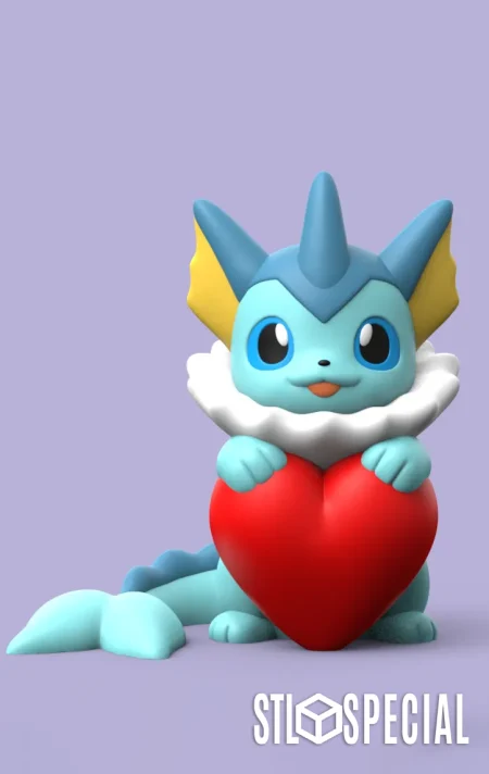 Pokemon Valentine Vaporeon - STL & 3MF