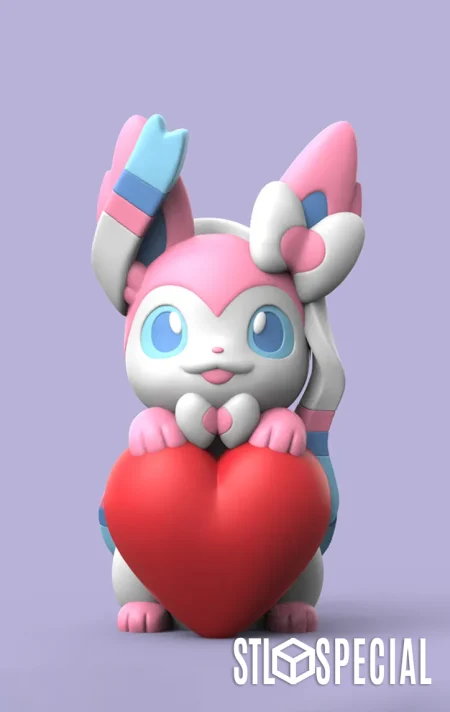 Pokemon Valentine Sylveon - STL & 3MF