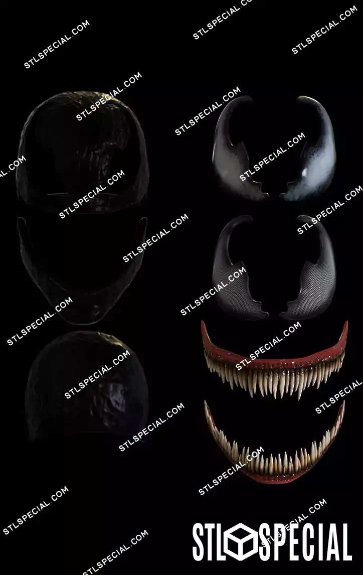 Venom Mask STL 3D Model