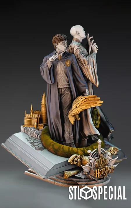 Lord Voldemort and Harry Potter Diorama STL Special Files