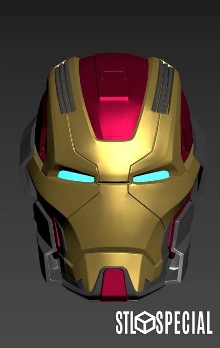 Iron Man War Machine Mark 17 Helmet 3D Print STL Files