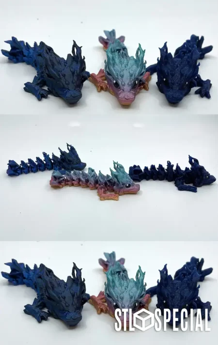 Woodland Dragon - Articulated Flexi Toy (STL)